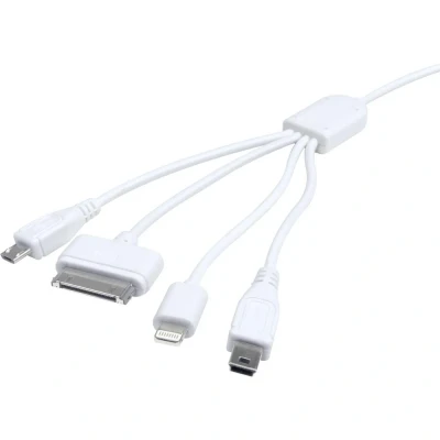 Afbeelding van Eufab USB laadkabel A stekker, Apple Lightning 30 pins micro B mini stekker 0.37 m 16494