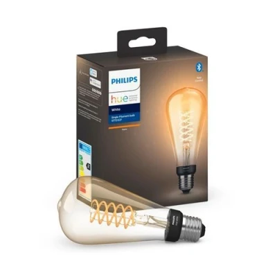 Image de Philips Hue Ampoule Smart White Filament Edison Blanc Chaud E27 7 W (27917900)