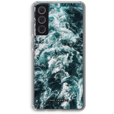 Afbeelding van hoesje geschikt voor Samsung Galaxy S21 FE Zee golf Soft Cover Telefoonhoesje Bescherming aan alle Kanten en Schermrand