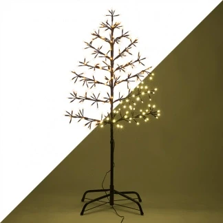 Afbeelding van Metalen kerstboom met verlichting 108 cm (230 LEDs, Binnen/Buiten)