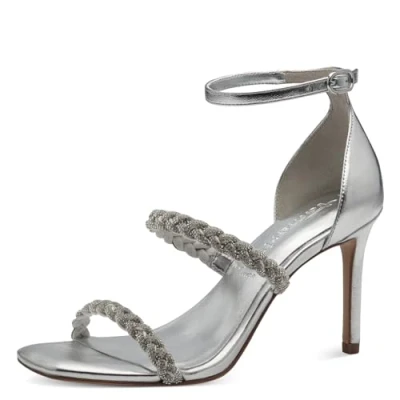 Afbeelding van Tamaris Sandalen, Dames, Maat: 39, Silver Imitatieleer/ textiel