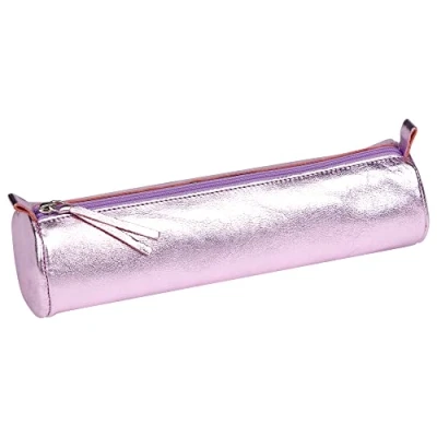 Image de Trousse ronde en cuir Clairefontaine Miror Rose