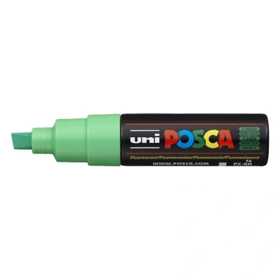 Image de Uni ball Posca Marqueur pointe large biseautée Vert fluo