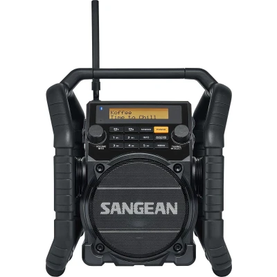 Afbeelding van Sangean U5DBT FM/DAB+ stevige bouwradio zwart met bluetooth, aux en accu