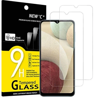 Afbeelding van NEW&#039;C 2 Stuks, Screen Protector voor Samsung Galaxy A12, A02s, Gehard Glass Schermbeschermer Film 0.33 mm ultra transparant, resistent, anti kras, vingerafdrukken