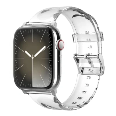 Afbeelding van elago Doorzichtige band Compatibel met Apple Horlogeband 38mm 40mm 41mm 42mm 44mm 45mm, iWatch Series 8 SE2 7 6 SE 5 4 3 2 1, Transparante Vervangende Smartwatch (42mm/44mm/45mm)