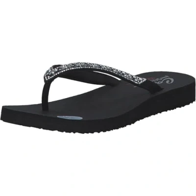 Afbeelding van Skechers Meditation Butterfly Garden Dames Slippers Zwart Maat 36