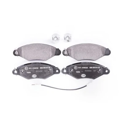 Afbeelding van HELLA 8DB 355 019 301 Remblokkenset Incl. slijtage waarschuwingscontact Met remzadelschroef toebehoren RENAULT: Kangoo I, I Express