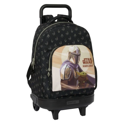 Afbeelding van Schoolrugzak met Wielen the Mandalorian This is way Zwart 33 X 45 22 cm