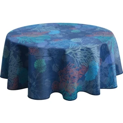Afbeelding van Le linge de Jules Tafelkleed, vuilafstotend, koraal, rond, 160 cm