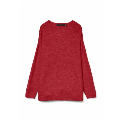 Afbeelding van Vero Moda Vmcrewlefile V NECK Trui, Dames, Maat: XS, Navy blazer melange