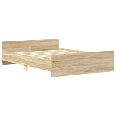 Afbeelding van Bedframe Bewerkt Hout Sonoma Eikenkleurig 100X200 cm 150 x 200 / eiken