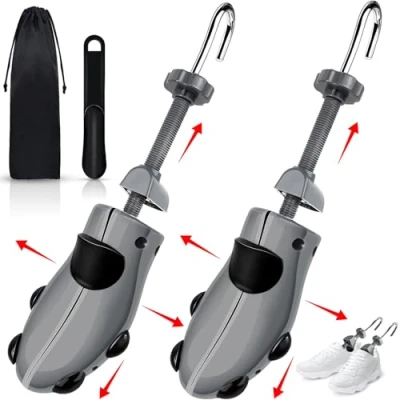 Afbeelding van MULEVIP ITMNMNL Schoenvergroter, 1 paar, schoenverbreder, schoenspanner voor dames, schoenspanner, schoenverbreder leren schoenen, grijs, grijs.