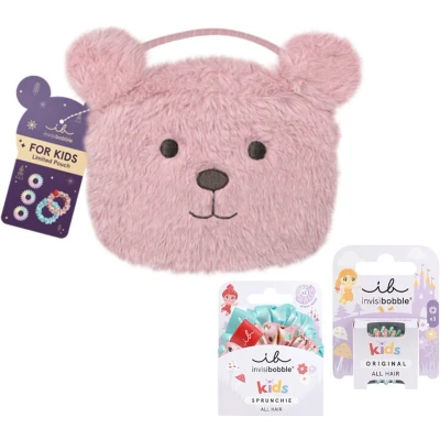 Afbeelding van Invisibobble Kids PinkTeddy set Haibu by Kapperskorting.com