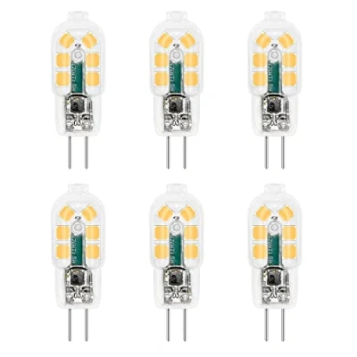 Afbeelding van G4 led 2 W 12 V AC/DC koud wit 6000 K voor afzuigkap, 200 lm, komt overeen met halogeenlampen 10 20 W, niet dimbaar, bi pin kroonluchter/camper, 6 stuks
