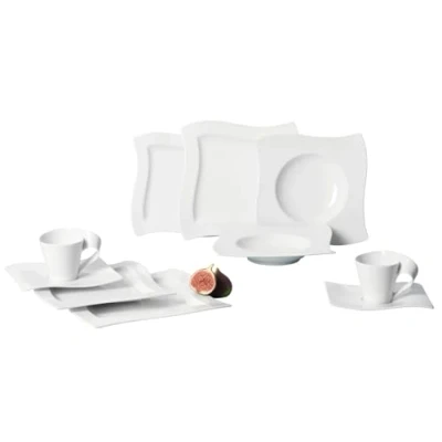 Afbeelding van Villeroy &amp; Boch New Wave Serviesset 30 delig Gebroken Wit