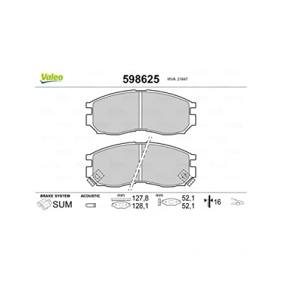 Afbeelding van Valeo Remblokset 598625