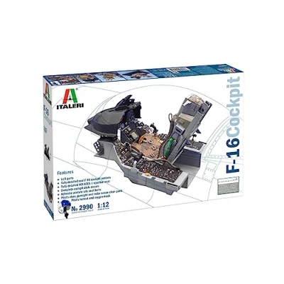 Afbeelding van 1:12 Italeri 2990 F 16 Cockpit Plastic Modelbouwpakket