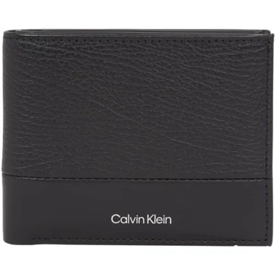 Afbeelding van Calvin Klein Subtle MIX Bifold Portemonnee, Heren, Maat: One Size, Black grain/smooth