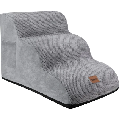 Afbeelding van Pawesome Hondentrapje voor Honden Hondentrap opstapje 3 treden 40 x 60 extra stevig en comfortabel 30D materiaal