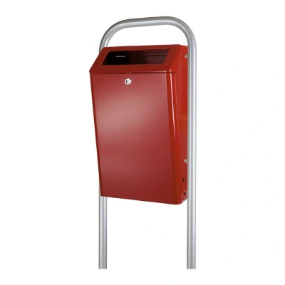 Afbeelding van Buitenafvalbak 50 ltr bordeaux