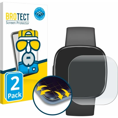 Afbeelding van BROTECT Screenprotector voor Fitbit Sense 2 Folie Beschermfolie matte volledig dekking (2 Stuks)
