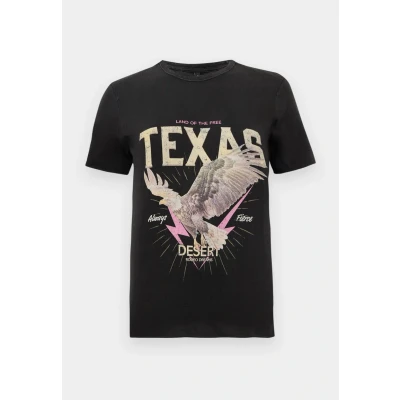 Afbeelding van ONLY Onllucy LIFE BOX Tshirt print, Dames, Maat: Large, Black