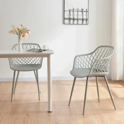 Afbeelding van Eetkamerstoel set van 2 Kangasniemi 82x56x52 cm lichtgrijs