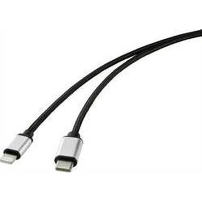 Afbeelding van Renkforce Mobiele telefoon Aansluitkabel [1x USB C stekker 1x Apple dock Lightning] 2.00 m Zwart