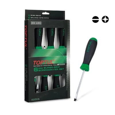 Afbeelding van Sleuf+Kruissleuf Schroevendrehersatz TOPTUL 6Stk 6.5x150 5.5x100 4.0x100