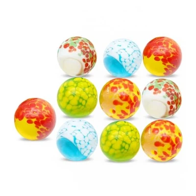 Afbeelding van ARSUK Marbles 100 X Klassieke Retro Glas Kleurrijke Kinderen Speelgoed Party Bag Vullers Stuffers (10 stuks gestippelde marmer)