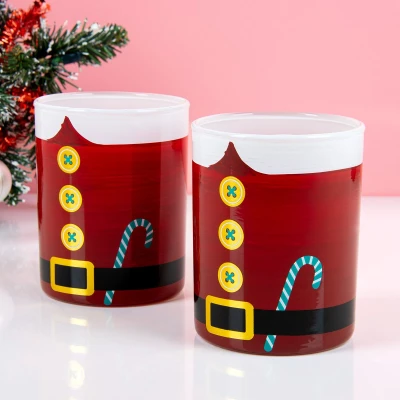 Afbeelding van Out of the Blue whiskyglazen Kerstman kostuum set van 2.