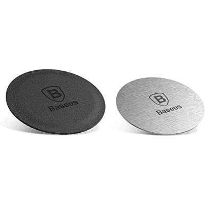 Afbeelding van Baseus Metalen Plaatje voor Magnetische Houders (2 Pack) Zwart Ziver