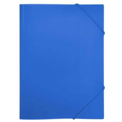 Afbeelding van RAYLU PAPER Ordner met elastieken en kleppen DIN A4, opbergmappen voor documenten, kantoor school, van 100% recyclebaar polypropyleen (A3, blauw)