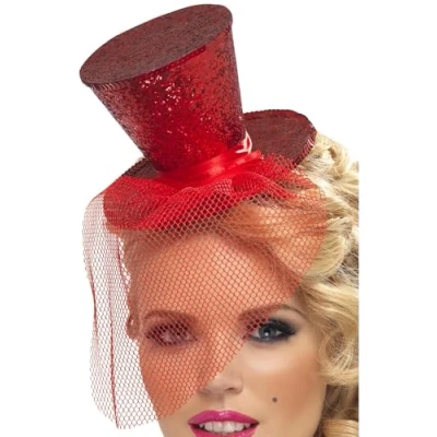Afbeelding van Dressing Up &amp; Costumes 70s Disco Fever Mini Top Hat On Head