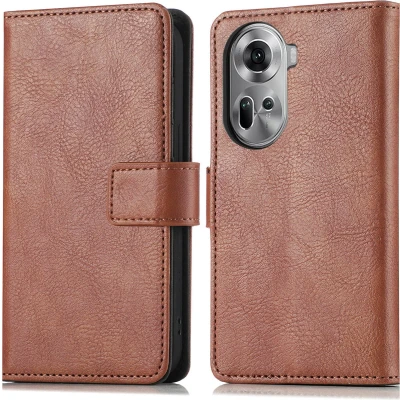 Afbeelding van iMoshion Hoesje Geschikt voor Oppo Reno 11 F Met Pasjeshouder Luxe Bookcase Bruin
