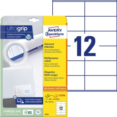Image de AVERY Zweckform Etiquette universelle, 105 x 48 mm, blanc