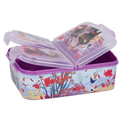 Afbeelding van Frozen 2 II Anna en Elsa hoogwaardige lunchbox voor kinderen met 3 vakken
