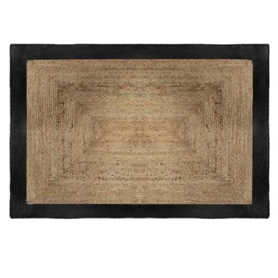 Afbeelding van Atmosphera Jute tapijt met zwarte rand, 120 x 170 cm