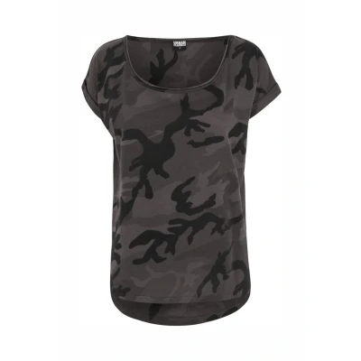 Afbeelding van Urban Classics CAMO Tshirt print, Dames, Maat: XS, Dark green