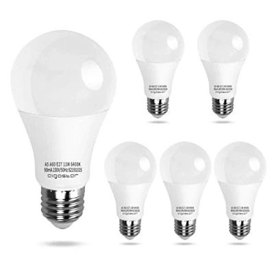 Afbeelding van Aigostar LED lamp A5 A60 11W E27 Fitting Daglicht 6500K 1060 lumen Set van 5 stuks.