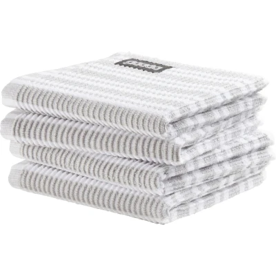 Afbeelding van DDDDD 4x Vaatdoek Gestreept Lichtgrijs 30 x cm Set van 4 stuks