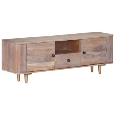 Afbeelding van Tv meubel 118x30x40 cm massief acaciahout