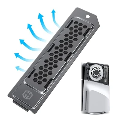 Afbeelding van GRAUGEAR Metalen stofkap voor Playstation 5 Slim M.2 SSD, afdekking met ventilatie, ideaal geheugenuitbreiding (PS5 Black)