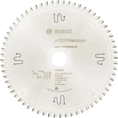Image de BOSCH 2608642097 Lame de scie circulaire Top Precision Best for Multi Material, 216 x 30 2.3 mm, 64T