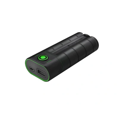 Afbeelding van Ledlenser powerbank Flex7 externe accu 6 functies afneembare batterij type 18650 3,6 V voor het opladen van mobiele apparaten korte oplaadtijd robuuste behuizing 2 accu&#039;s en USB kabel