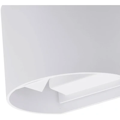 Afbeelding van Lindby LED buitenwandlamp Nivar, rond, wit, metaal