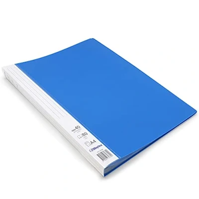 Afbeelding van Waytex 931333B documententas A4, 80 pagina&#039;s, van polypropyleen, ondoorzichtig, identificeerbaar, 40 transparante hoesjes, blauw