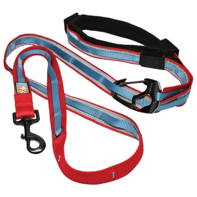 Afbeelding van Kurgo Looplijn Quantum Hondenriem Rood Blauw