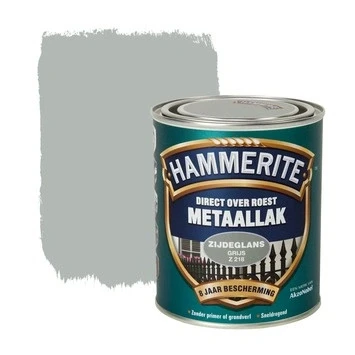 Afbeelding van Hammerite Metaallak Zijdeglans Grijs 0,75 liter